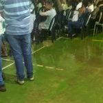 Quadra é alagada no dia em que prefeito reinaugura espaço