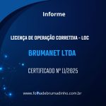 Licença de Operação Corretiva  – Loc – Brumanet Ltda